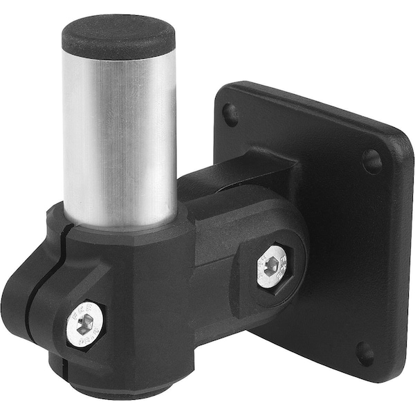Monitor Bracket Wall Bracket, Thermoplastic, Comp:Aluminum